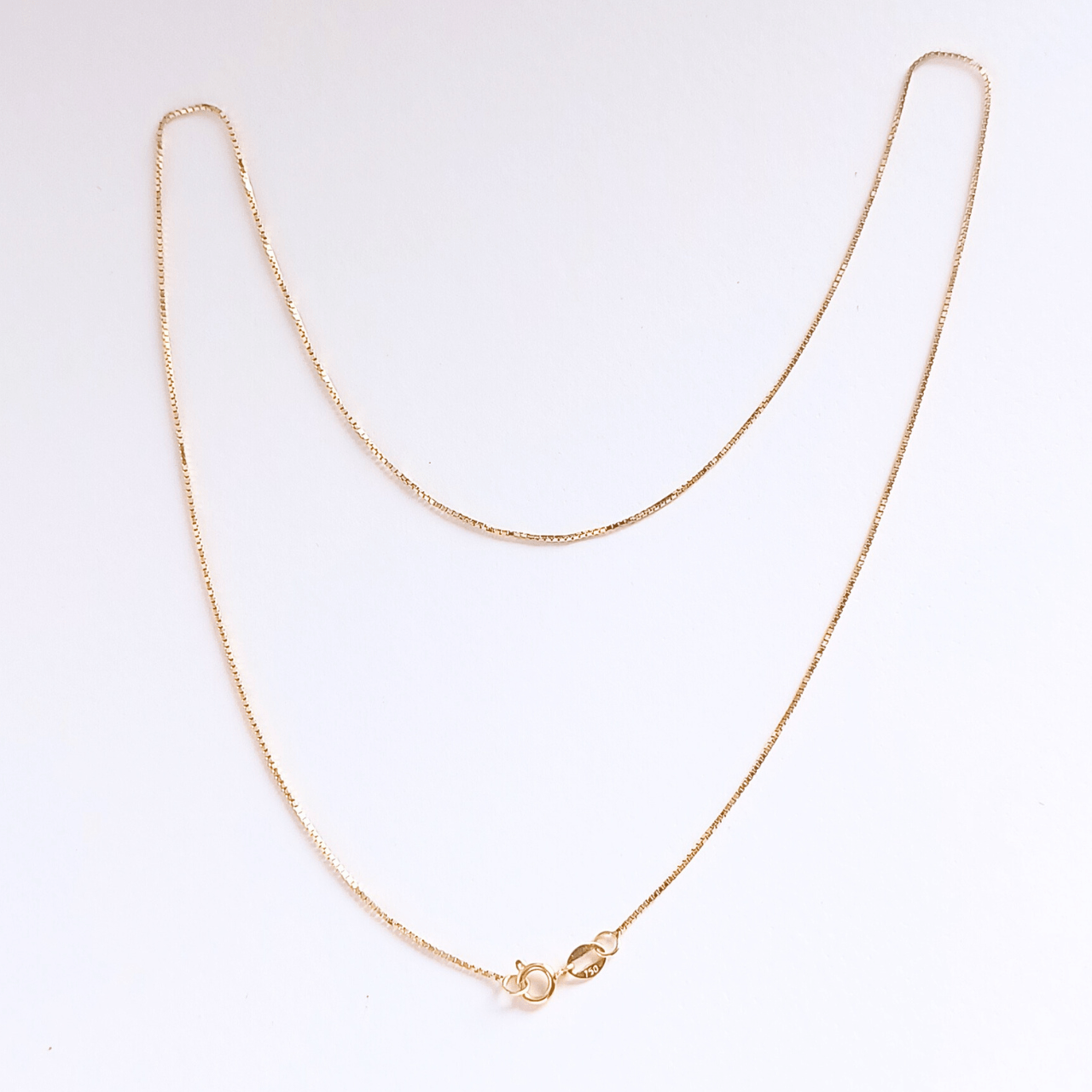 Corrente Gargantilha Malha Veneziana  em Ouro 18k - 40 Cm - 1,3 Gramas