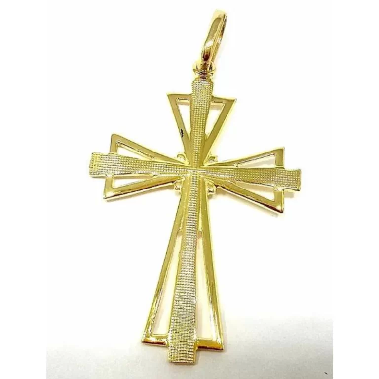 Pingente Cruz Crucifixo Portuguesa em Ouro 18k - 3,10 gramas