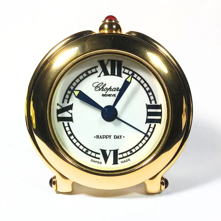 Relógio de Mesa Despertador Chopard Happy Day Plaquê de Ouro 18k  - Ed. Limitada - Coleção