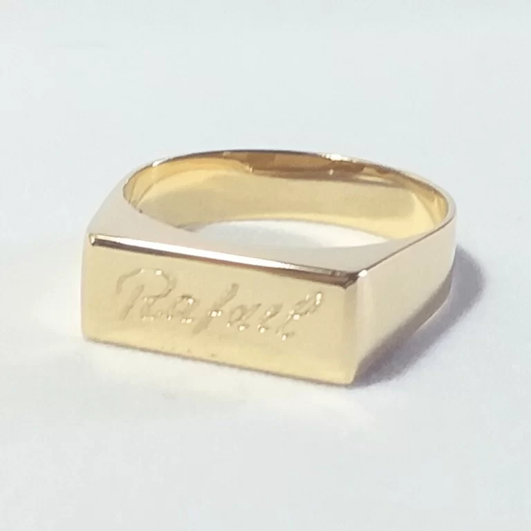 Anel Chapa Masculino ou Feminino  em Ouro 18k - 4,5 gramas