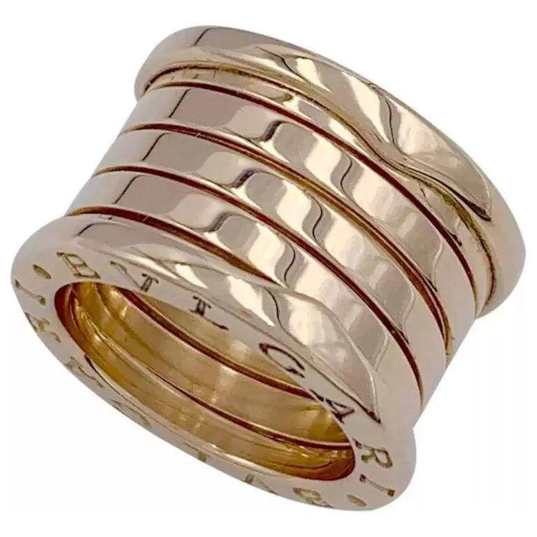Anel Aliança em Ouro Maciço 18k Estilo Bulgari