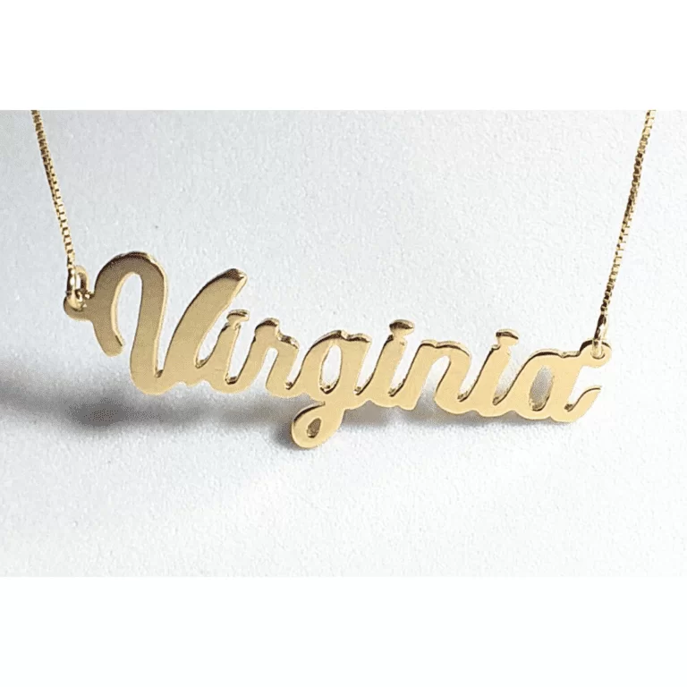 Colar com Nome em Ouro 18k - Fonte da Escrita a Escolher - 3 gramas