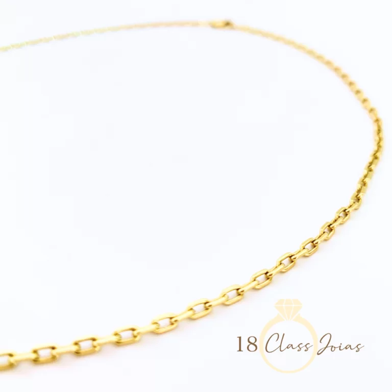Corrente Feminina Cartier Cadeado em Ouro maciço 18k - 40 cm - 20 gramas