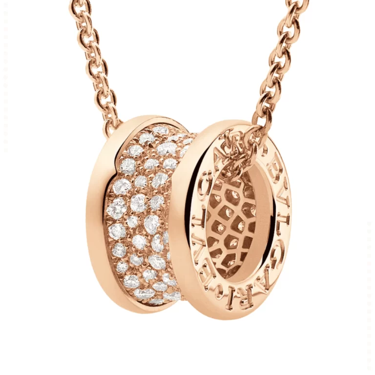 Pingente anel estilo Bulgari com diamantes