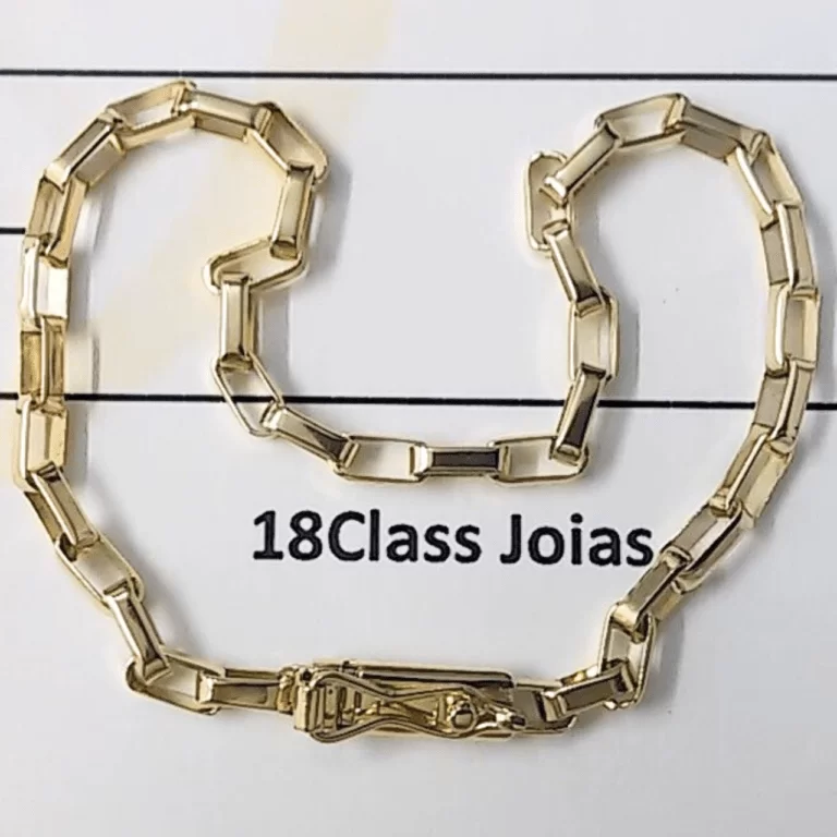 Pulseira Cartier Quadrado  em Ouro 18k com Fecho de Gaveta - 10 Gramas