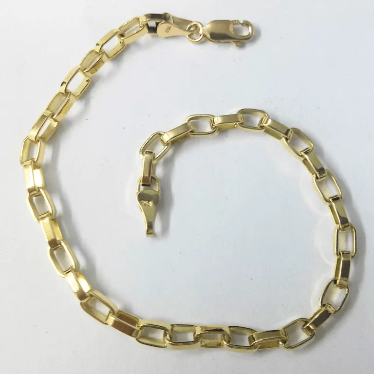 Pulseira Elo Cartier Quadrado Ouro 18k - Fecho Mosquetão - 8 gramas