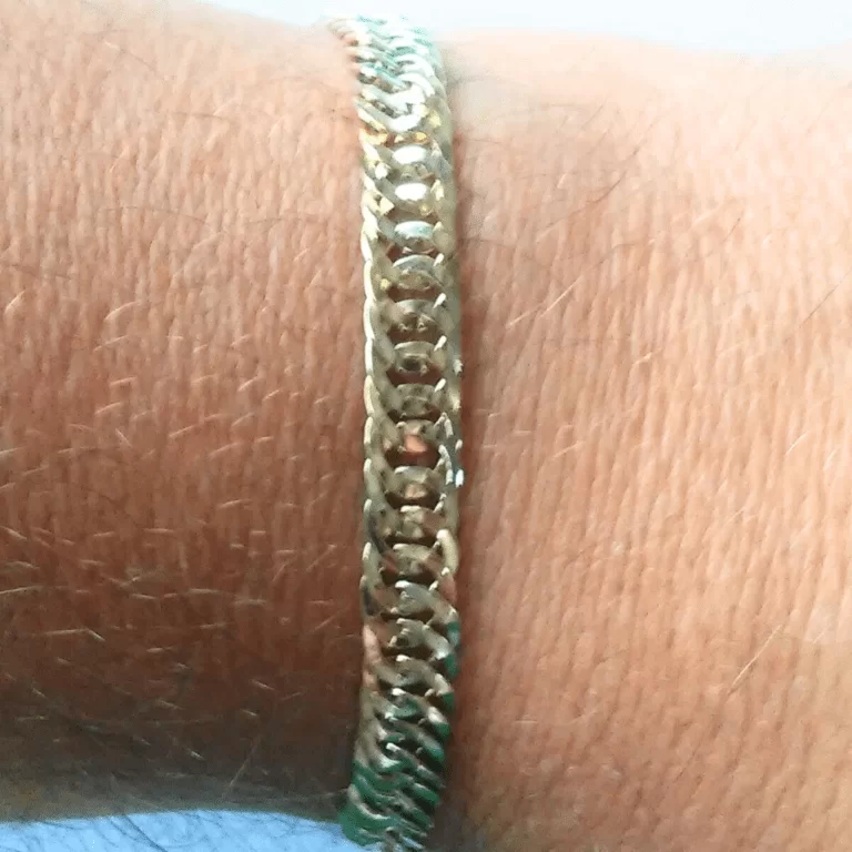 Pulseira em Ouro Amarelo 18k - Elo Duplo Maciço - 15 Gramas