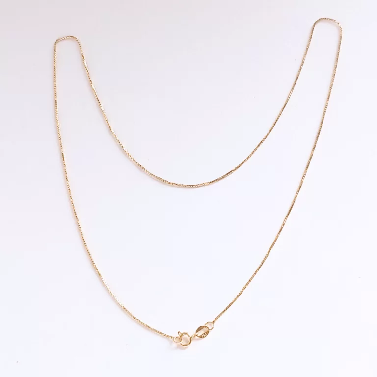 Corrente Gargantilha Malha Veneziana  em Ouro 18k - 40 Cm - 1,3 Gramas